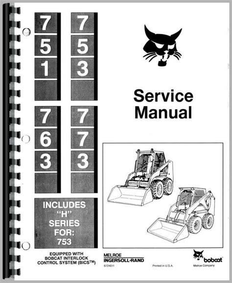 bobcat 753 skid steer loader service manual|bobcat 753 skid steer specifications.